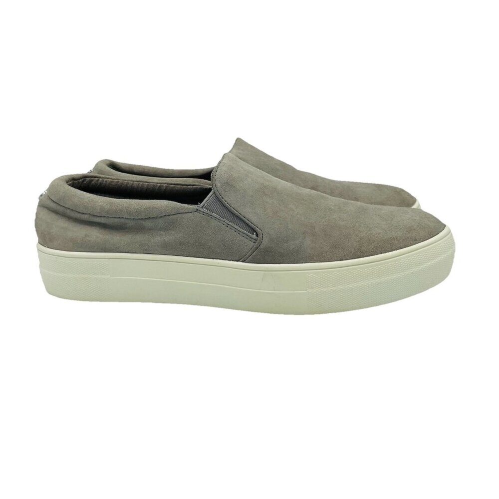 Steve Madden Shoes Womens Size 9 M Gray Suede Leather Sneakers Gills Slip On